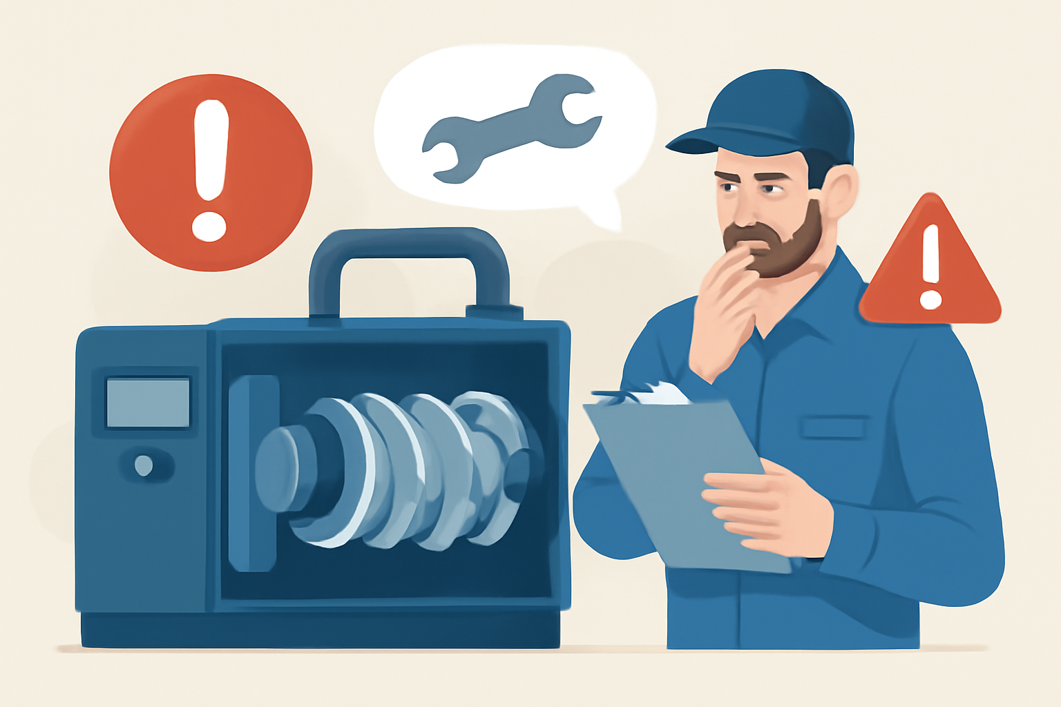 Основные ошибки эксплуатации винтовых компрессоров и способы их предотвращения